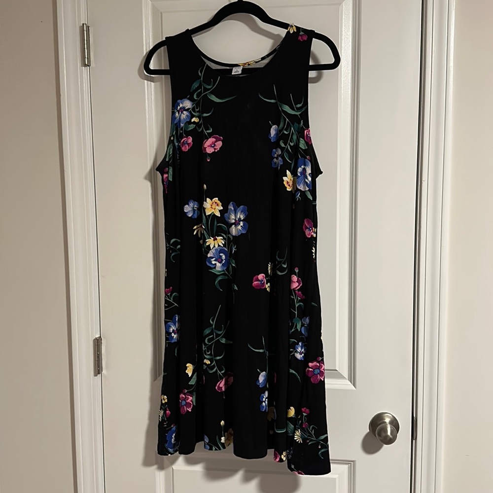 Old Navy Dress, Size XL, A-Line Mini Shift Dress, Floral Pattern